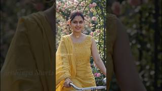 Jurm Bas Itna Hai 💔 Beautiful Girl Cycling in Flower Garden 🌸🚲 | Slow Motion Vibes #shorts