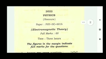 Physics Honours//6th semester //Electromagnetic Theory//Guwahati University#question paper 2022