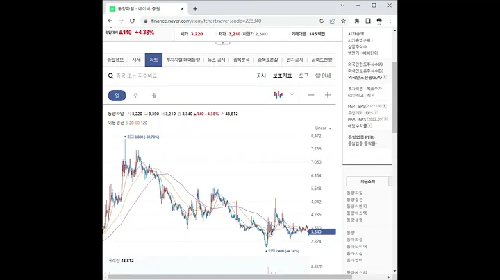 228340동양파일 주가 전망 및 차트 분석