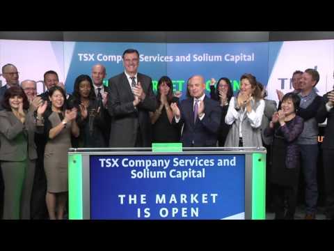 TSX Company Services and Solium Capital Inc. opens Toronto Stock Exchange, November 8, 2016