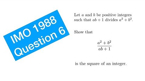 IMO 1988 Question 6 [TL;DR version] (proof by infinite descent)