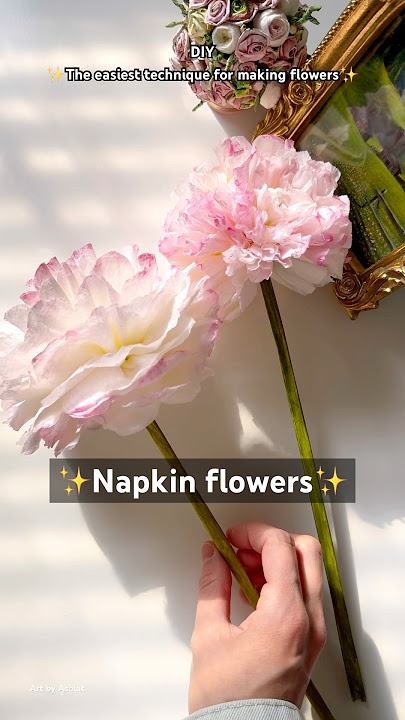 DIY Tissue Paper flower tutorial | The easiest technique for making flowers