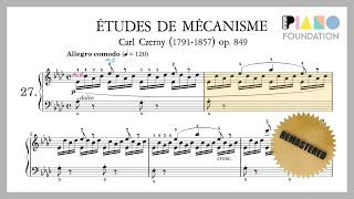 Play the melody by crossing the arms! (Czerny Op. 849 No. 27 at tempo - Remastered)