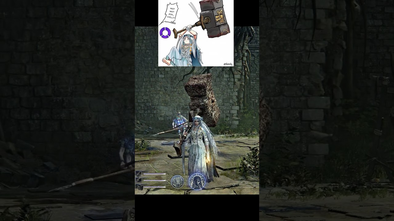 Hammer bigger than her 😭  