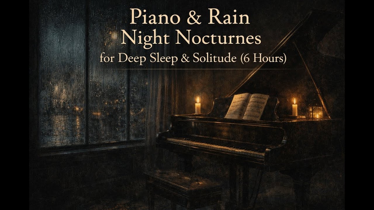 Piano & Rain — Night Nocturnes for Deep Sleep & Solitude (6 Hours)