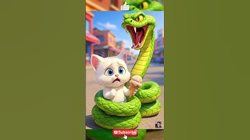 Mèo con và người bạn rắn #shorts #cat #ai #meow #meo