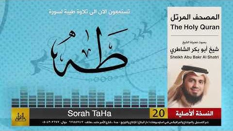 ( 20 ) سورة  طه | شيخ ابو بكر الشاطري | Sheikh Al Shatri