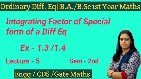 Integrating Factor of Homogeneous equation || Rules for Integrating Factor ||Exact Differential eq||