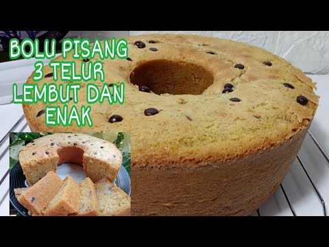 Easy Banana Cake Recipe 3 Eggs Only Bolu Pisang 3 Telur Enak Dan Lembut Youtube