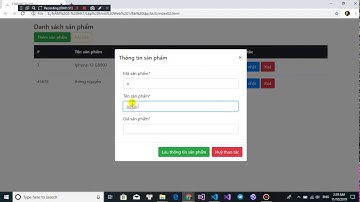Demo bài tập cơ bản về Modal Jquery