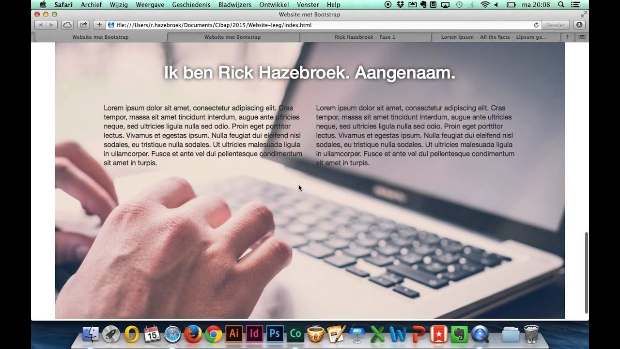 [Responsive website maken met Bootstrap] Deel 5 Tekstvakken maken