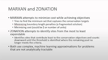 Intro to Systematic Conservation Planning