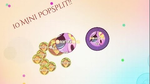 10 Mini Popsplit in mobile!! | Agario Rush mode
