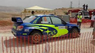 Acceleration of a WRC car Chris Atkinson in the Subaru Impreza