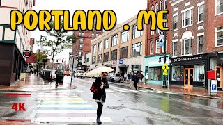 【Portland 】 Walking Downtown Portland ,Maine , 🇺🇸 Portland 4K | @travelusa78 | travel USA