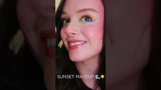 SUNSET MAKEUP LOOK 🌊☀️ #makeuplook #makeuptutorial #makeupideas #springmakeup