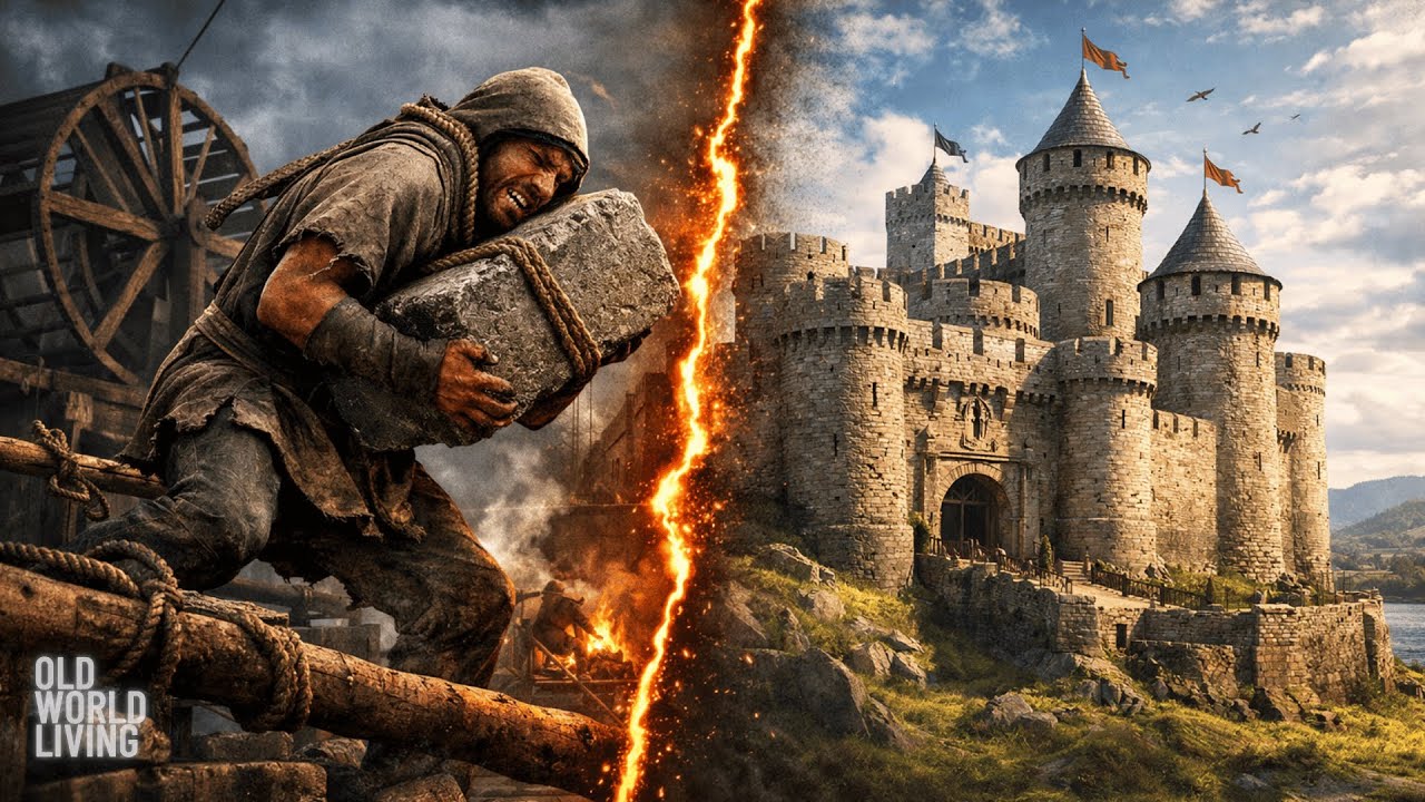 1283 Wales: How to Build a Medieval Castle from Scratch (AI Reconstruction)