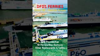 DFDS Ferries Dover UK to Dunkirk France Travel Experience 100£s 2Hrs 5Star Restaurants Cafés #shorts