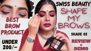 Swiss Beauty Shape My Brows 02 Full Review + Demo | Swiss Beauty Eyebrow Kit | Antima Dubey [Samaa]