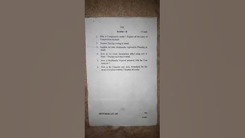 Question paper  MULTIMEDIA SYSTEM AND APPLICATION  BCA (Fourth Semester)2019