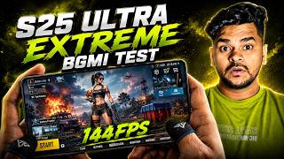 Samsung Galaxy S25 Ultra Extreme BGMI Test 144Fps? | Long-term GAMING Review Heating & Battery Check