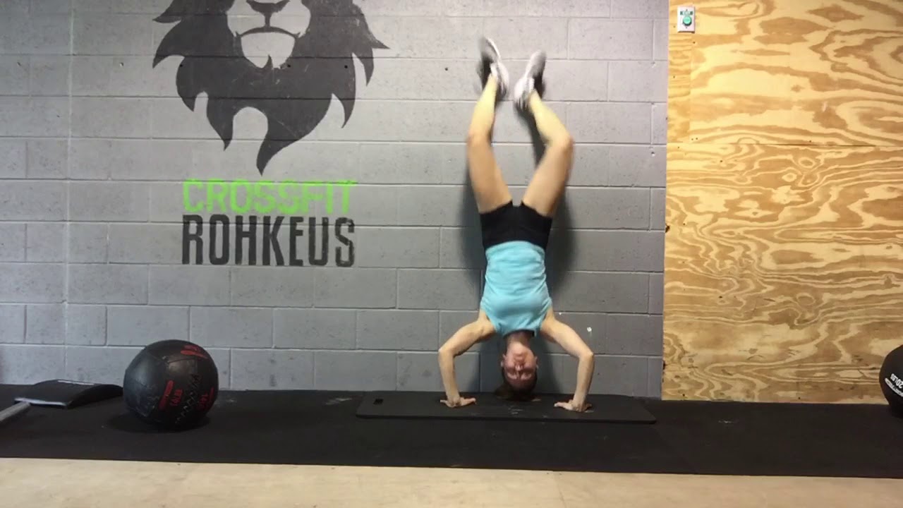 Handstand Pushup progression 6 kipping handstand push up YouTube