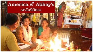 America లో Abhays నామకరణం| హోమం | 21st Day Ceremony | @PraniKonnects