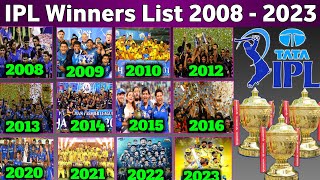 IPL All Season Winners & Runner up Teams 2008 - 2023 || Indian premier league All Season Champion screenshot 5