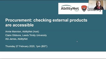 Procurement: checking external products are accessible