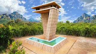 177 Days Build Most Beautiful Bamboo House With Greatness Swimming Pool By Ancient Skills
