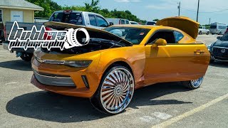 Texas Whip Fest 2019: Mango Fade Camaro on 28" Dub Floaters - HD