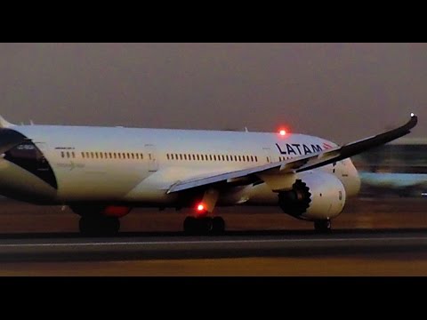 LATAM Chile Boeing 787 9 CC BGA DUSK Takeoff From Santiago SCL
