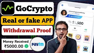GoCrypto App kaise use kare || GoCrypto App withdrawal Proof || GoCrypto App Real or fake screenshot 4