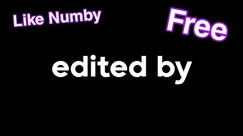 How to do: edited by intro like Numby for *FREE* on mobile! | Editing tutorial #6