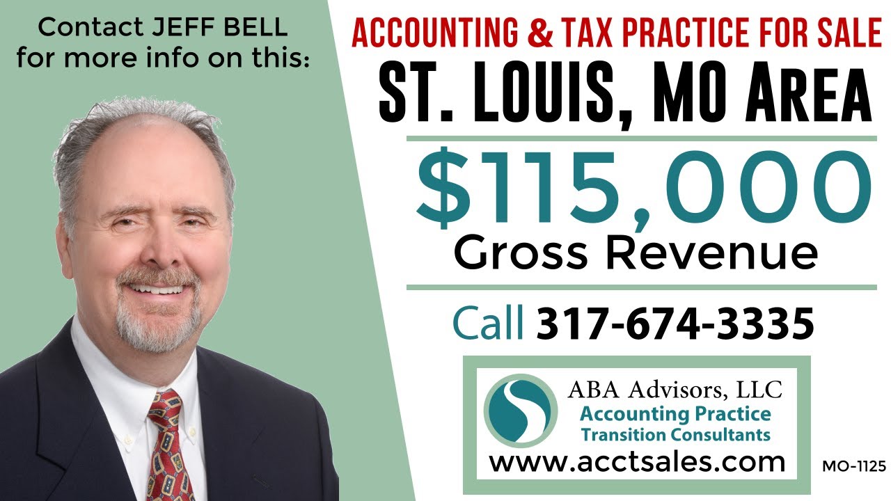 115,000 St. Louis, MO CPA, Accounting & Tax Practice For Sale ABA