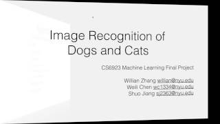 Machine Learning - Image Recognition for Dogs and Cats