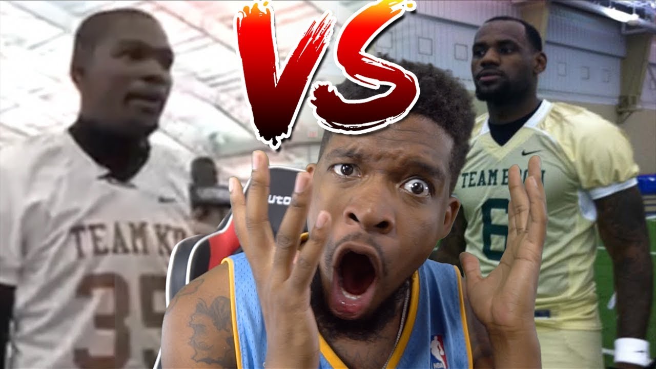 OMFG NO WAY! Team LeBron James vs Team Kevin Durant Flag Football Game Highlights