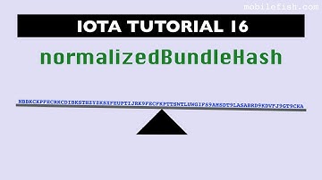 IOTA tutorial 16: normalizedBundleHash