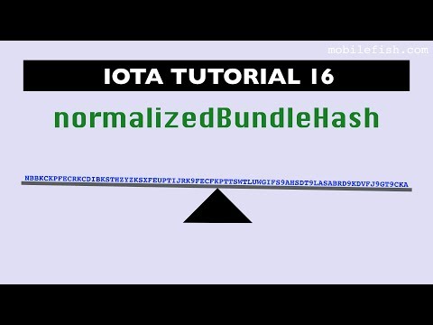 IOTA tutorial 16: normalizedBundleHash