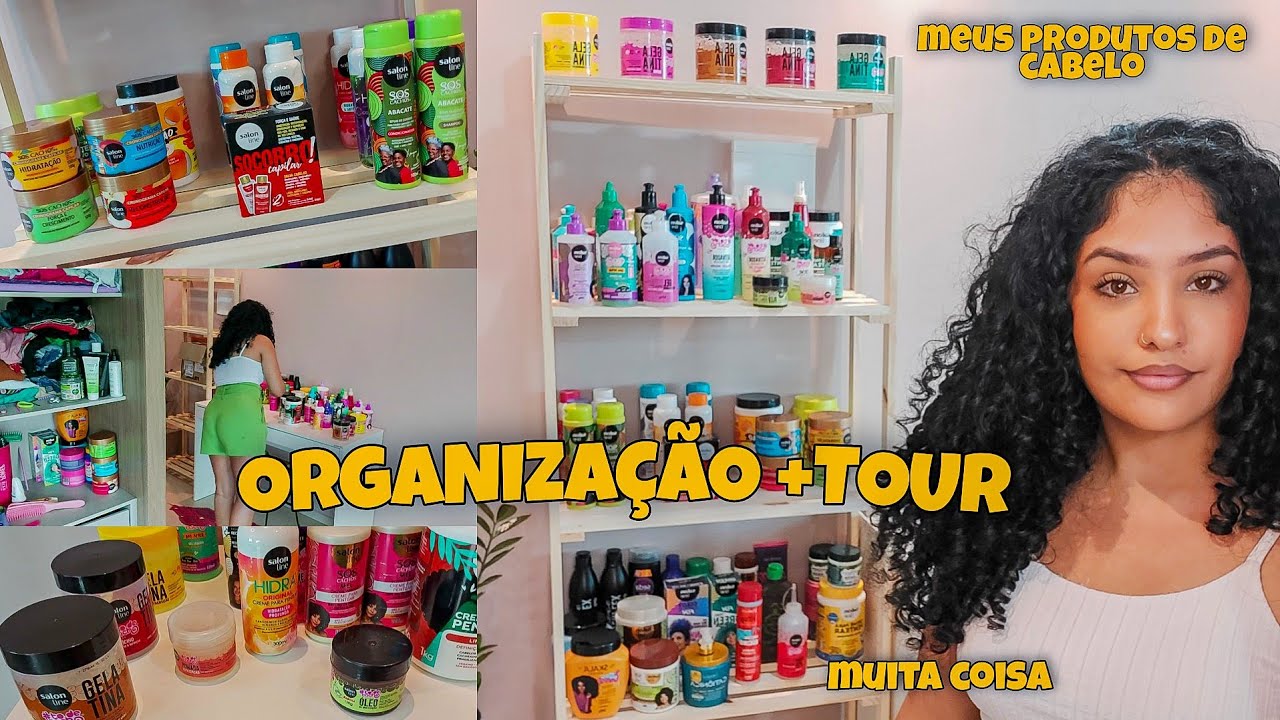 Tour pelos meus produtos de cabelo + Organização ( muita coisa )😱💓