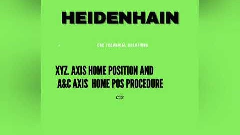 HEIDENHAIN controller | Axis home position setting procedure| A&C axis home position SETTING