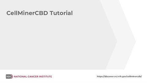CellMinerCDB tutorial