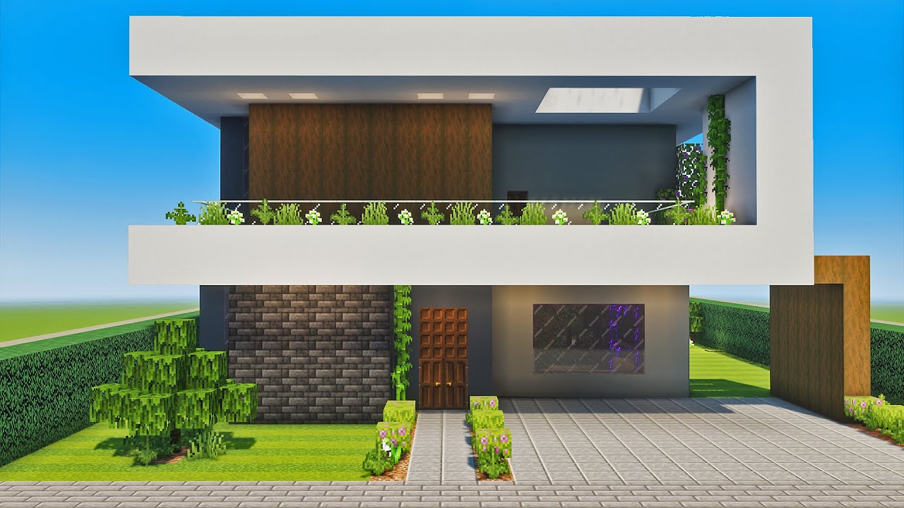 construindo uma casa moderna top no minecraft #minecraft #foryoupage #