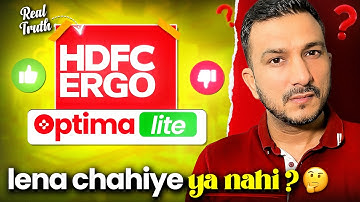 HDFC Ergo Optima Lite Plan 2025 – Value for Money Ya Sirf Hype?🤔 Insurance Impact