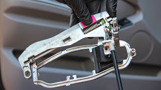 REPAIR OF THE DOOR HANDLE MECHANISM BMW X5 E53 BMW Handle Cable Adjustment