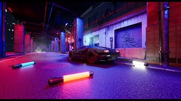 RTXGI, Cyberpunk Style Street in Unreal Engine 4.27