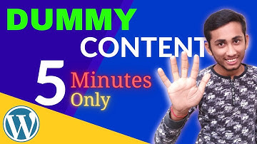 WordPress Me Dummy Content Kaise Add Kare | Dummy Content For WordPress | WordPress Sample Content