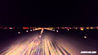 Boeing 737 cockpit night takeoff Nice airport