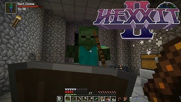 Giant Zombies And Tower Dungeon | Hexxit 2 Lets Play #4