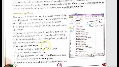 Computer For Class 7 :   Formatting cell & functions in Excel       (  Part 1)